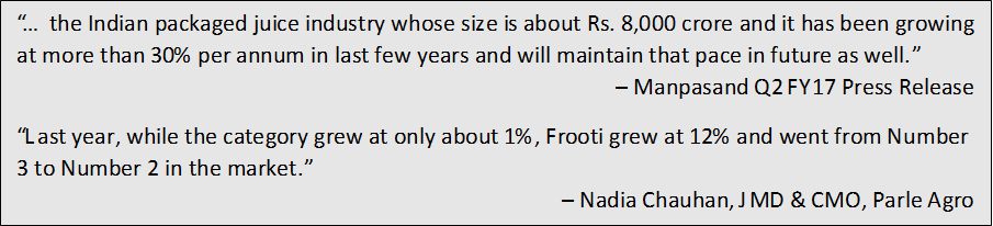 Segment growth rates